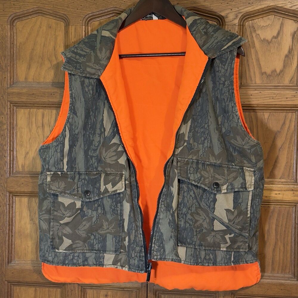 Winchester Conceal Reversible Insulated Hunting Vest Men's L Trebark Camo Jacket
